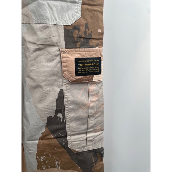 NWT Zumiez Champion Eco Camo Parachute Pants Men's Medium Natural 100% Cotton - Picture 5 of 15